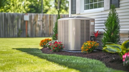 Modern HVAC system in utility space